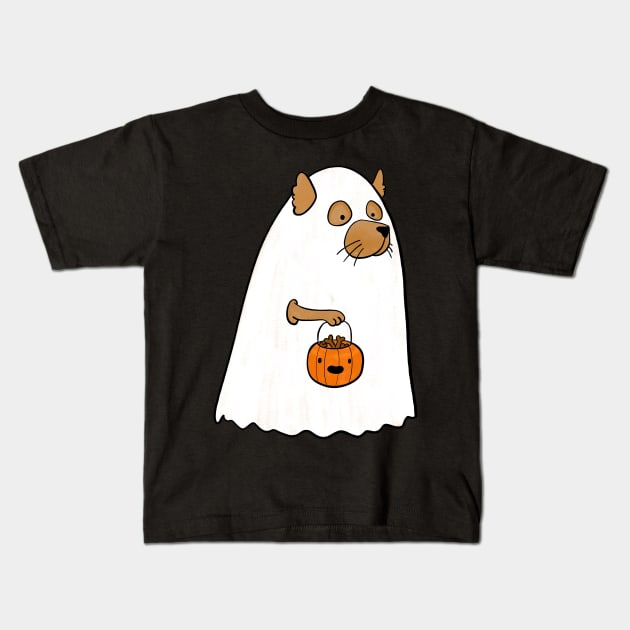 ghost dog Kids T-Shirt by Trippycollage